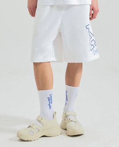  MLB - Quần shorts unisex ống rộng lưng thun Basic Megalogo 