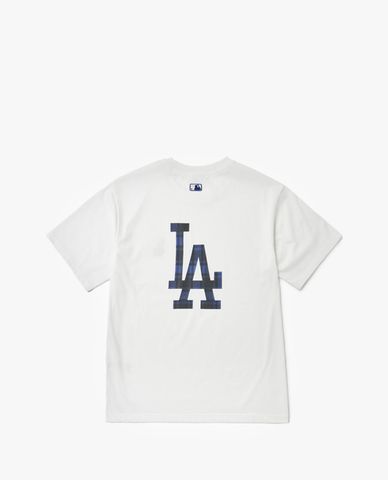  MLB - Áo thun phom suông ngắn tay Check Back Big Logo 