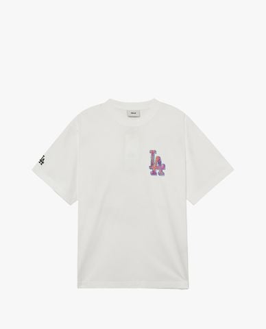  MLB - Áo thun unisex cổ tròn tay ngắn hiện đại 