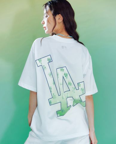  MLB - Áo thun unisex cổ tròn tay ngắn Gradient Monogram Clipping Overfit 