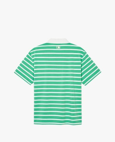  MLB - Áo polo unisex cổ bẻ tay ngắn phối sọc Varsity Over New York Yankees 