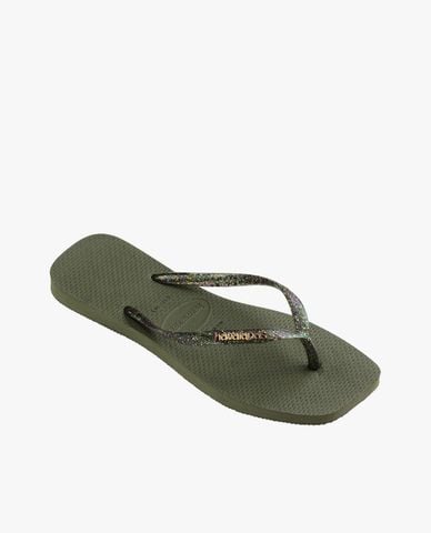 HAVAIANAS - Dép kẹp nữ Slim Square Logo Metallic 
