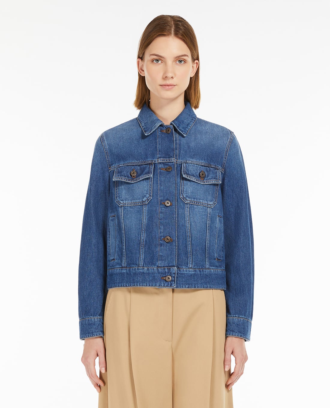 WEEKEND MAX MARA - Áo khoác denim nữ phom croptop Caduca