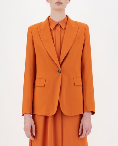  WEEKEND MAX MARA - Áo blazer nữ một nút thanh lịch Woollen Cloth 