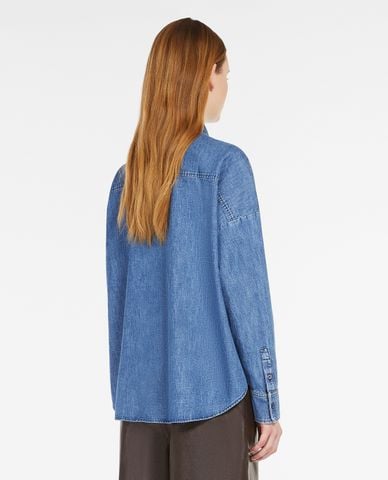  WEEKEND MAX MARA - Áo sơ mi denim cổ bẻ tay dài Landa 