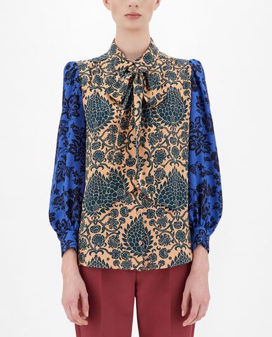  WEEKEND MAX MARA - Áo sơ mi nữ tay dài phom suông Silk Crepe De Chine 