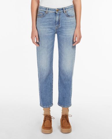  WEEKEND MAX MARA - Quần jeans nữ denim wash bạc thời trang Koala 