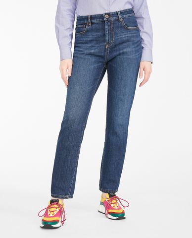  WEEKEND MAX MARA - Quần jeans nữ ống đứng phom suông hiện đại 