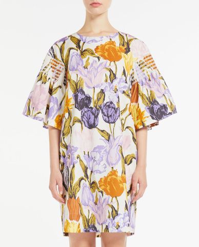  WEEKEND MAX MARA - Đầm mini cổ tròn tay ngắn ống rộng phom suông Ondina 