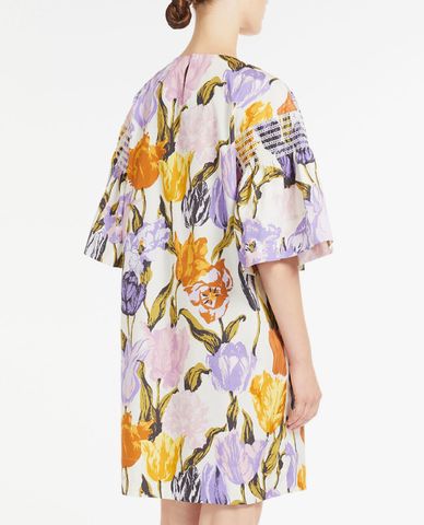  WEEKEND MAX MARA - Đầm mini cổ tròn tay ngắn ống rộng phom suông Ondina 