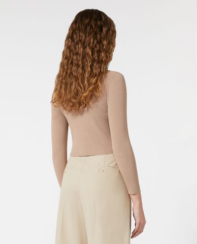  WEEKEND MAX MARA - Áo khoác dệt kim nữ cổ tròn tay dài Magiaro 