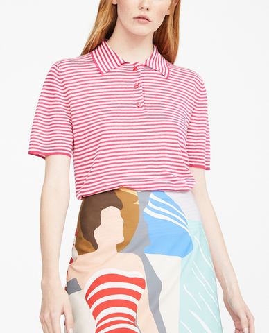  WEEKEND MAX MARA - Áo thun polo nữ kẻ sọc thời trang 