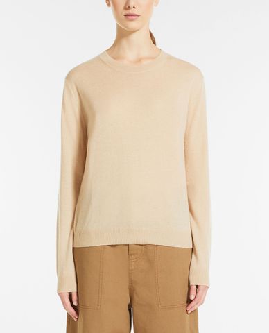  WEEKEND MAX MARA - Áo dệt kim nữ cổ tròn tay dài Wool And Cashmere 