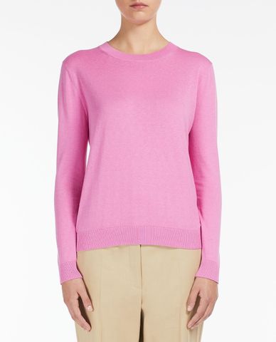  WEEKEND MAX MARA - Áo dệt kim nữ cổ tròn dài tay phom suông thời trang 