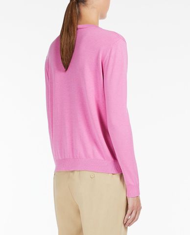  WEEKEND MAX MARA - Áo dệt kim nữ cổ tròn dài tay phom suông thời trang 