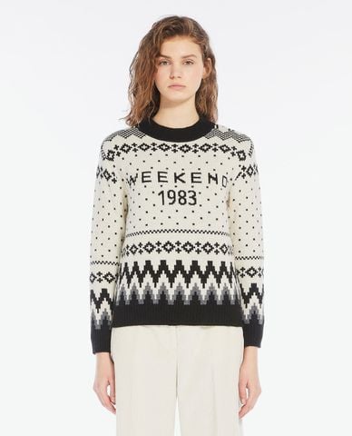  WEEKEND MAX MARA - Áo sweater nữ cổ tròn tay dài Paride 