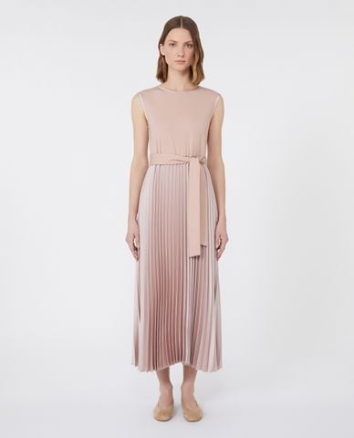  WEEKEND MAX MARA - Đầm xếp li midi cổ tròn sát nách Samuele 