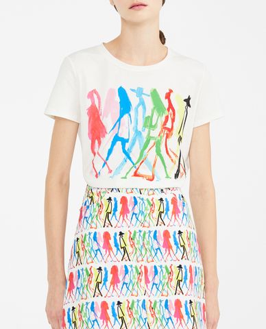  WEEKEND MAX MARA - Áo thun nữ ngắn tay Flutterflies 