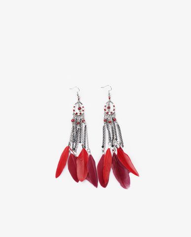  CECI - Khuyên tai nữ lông vũ dáng thả nữ tính 