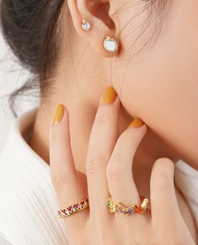  CECI - Nhẫn nữ dáng hở thiết kế hình trái tim độc đáo 