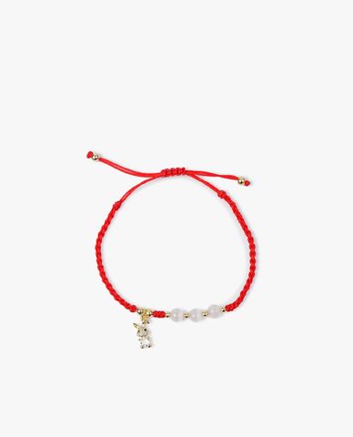  CECI - Vòng đeo tay nữ dây rút phối charm con thỏ nhỏ xinh 