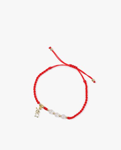  CECI - Vòng đeo tay nữ dây rút phối charm con thỏ nhỏ xinh 