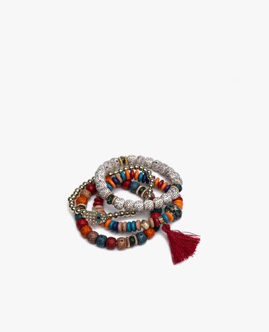  CECI - Bộ 4 vòng đeo tay nữ chuỗi hạt nhiều màu nổi bật 