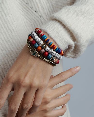 CECI - Bộ 4 vòng đeo tay nữ chuỗi hạt nhiều màu nổi bật 