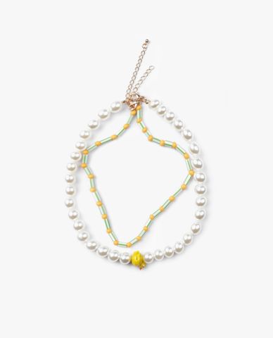  CECI - Vòng cổ nữ chuỗi ngọc trai hai tầng trẻ trung 