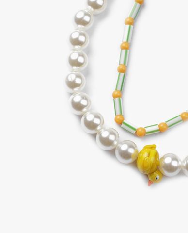  CECI - Vòng cổ nữ chuỗi ngọc trai hai tầng trẻ trung 