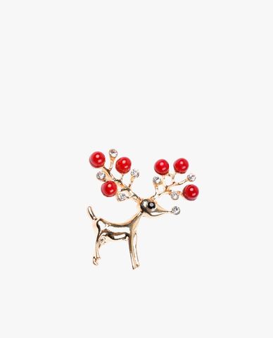  CECI - Ghim cài áo nữ hình tuần lộc đính đá 