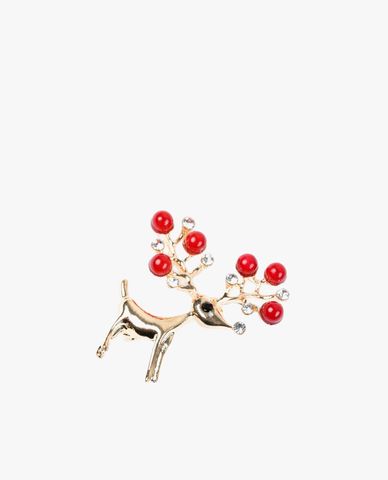  CECI - Ghim cài áo nữ hình tuần lộc đính đá 