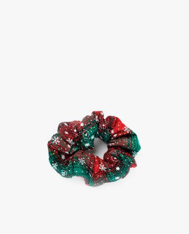  CECI - Dây buộc tóc nữ bản to in hình hoa tuyết xinh xắn 