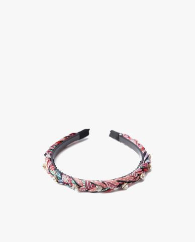  CECI - Băng đô cài tóc nữ bện vải đính đá sang trọng 