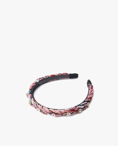  CECI - Băng đô cài tóc nữ bện vải đính đá sang trọng 