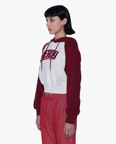  NERDY - Áo hoodie nữ phom croptop Raglan 