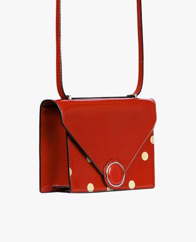  PEDRO - Túi đeo chéo họa tiết chấm bi Patent Front Flap 