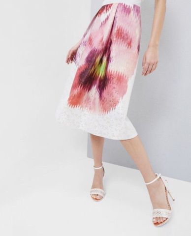  TED BAKER - Chân váy midi xòe họa tiết Jacquard Lanlee 