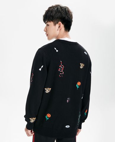  TRENDIANO - Áo sweater nam Animal Embroidere 
