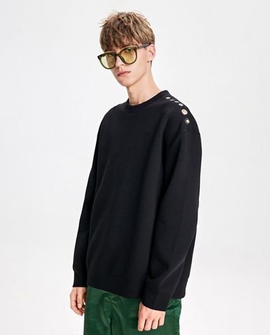  TRENDIANO - Áo sweater nam phối khoen hai bên chữ Tide 