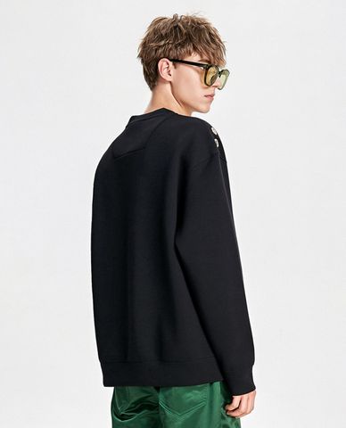 TRENDIANO - Áo sweater nam phối khoen hai bên chữ Tide 