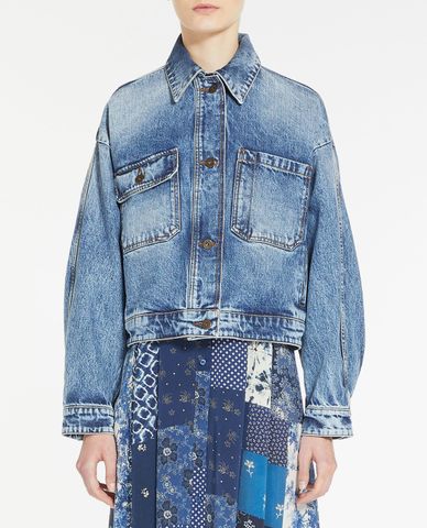  WEEKEND MAX MARA - Áo khoác denim nữ túi hộp Assenzi 