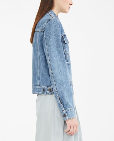  WEEKEND MAX MARA - Áo khoác denim nữ túi hộp thời trang 