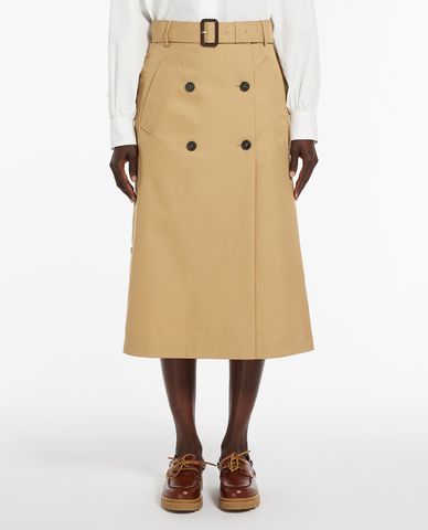  WEEKEND MAX MARA - Chân váy phom suông midi phối thắt lưng Nebbia 