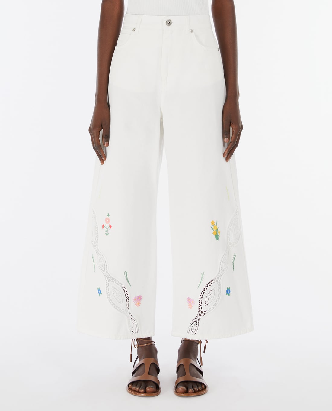 WEEKEND MAX MARA - Quần nữ ống rộng lưng thun Lord