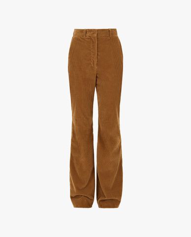  WEEKEND MAX MARA - Quần nữ ống loe phom suông Cotton Velvet 