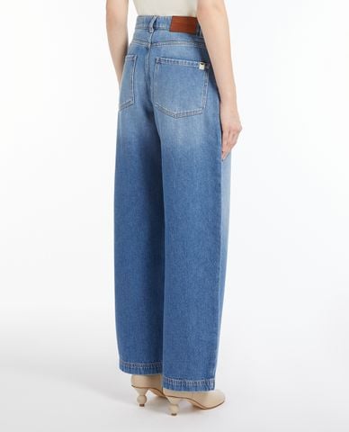  WEEKEND MAX MARA - Quần jeans baggy nữ wash bạc Brava 