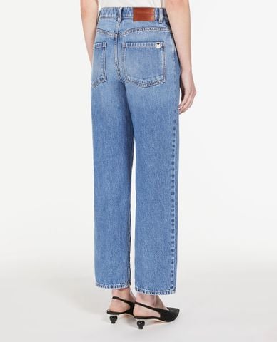  WEEKEND MAX MARA - Quần jeans nữ ống đứng wash bạc Loris 