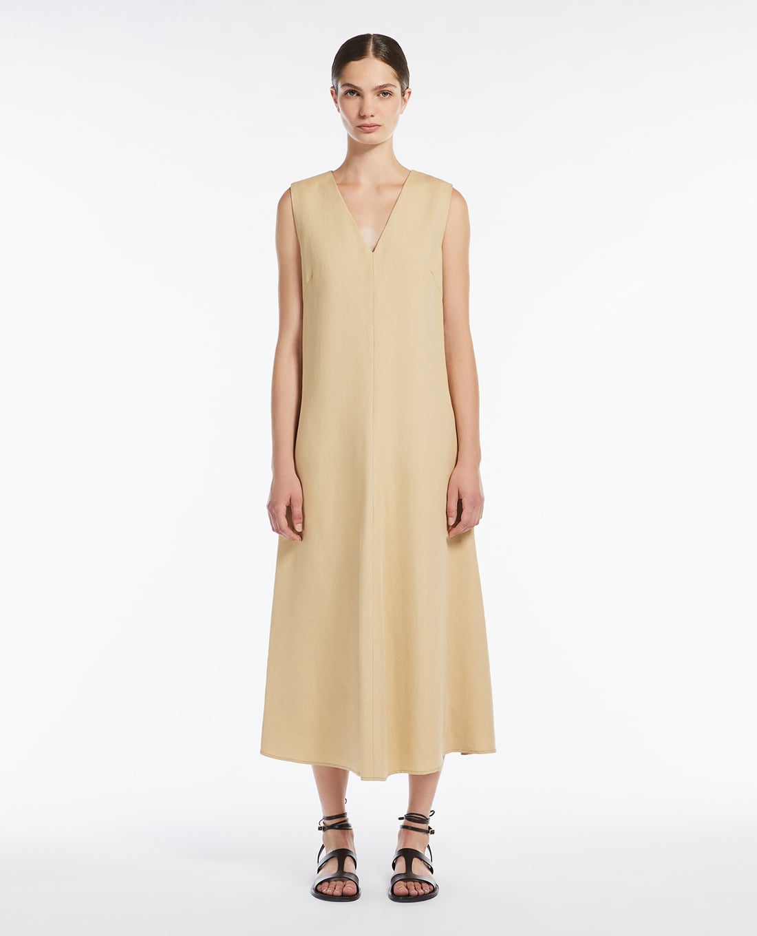WEEKEND MAX MARA - Đầm sát nách midi cổ V Egoista