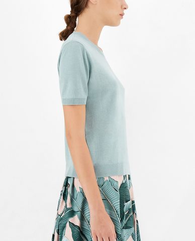  WEEKEND MAX MARA - Áo thun nữ ngắn tay Silk And Linen Knit 